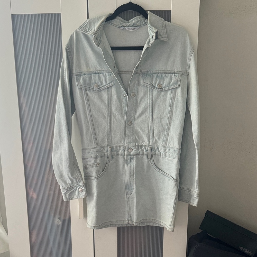 Zara Light Wash Denim dress